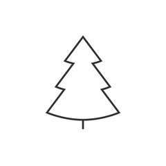 Christmass tree line icon
