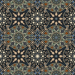 Seamless pattern. Vintage decorative elements. Hand drawn background. Islam, Arabic, Indian, ottoman motifs. Perfect for printing on fabric or paper. - 183177336