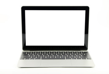 Mock up Laptop computer on White background