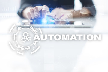 Automation concept as an innovation, improving productivity, reliability and repeatability in technology and business processes.