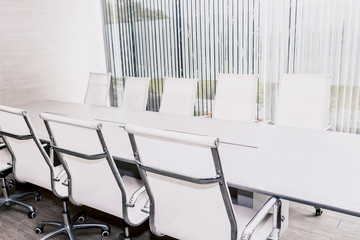 Empty business meeting and conference room interior