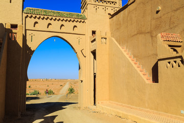 Campsite  for tourist in Erg Chebbi desert, Morocco