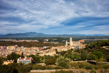 Fototapeta na wymiar Girona City and Province Landscape in Catalonia, Spain