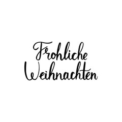 Merry Christmas brush lettering on Austrian