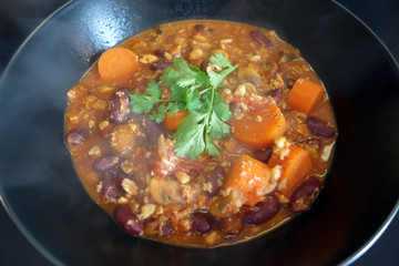 Chili végétarien, fait maison