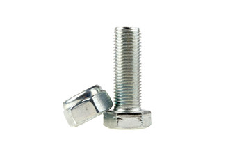 bolt and nut isolated on white background