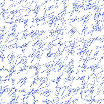 handwritten abstract text. Seamless pattern. Vector illustration for fabric texture