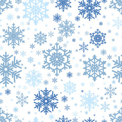 Fototapeta na wymiar Snowflake christmas and new year seamless pattern vector illustration