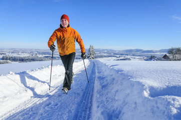 Nordic Walking im Schnee
