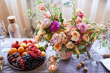 Autumn flower arrangement. Wedding flowers