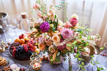 Autumn flower arrangement. Wedding flowers