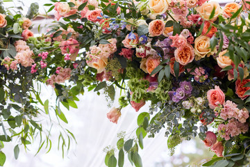 Autumn flower arrangement. Wedding flowers