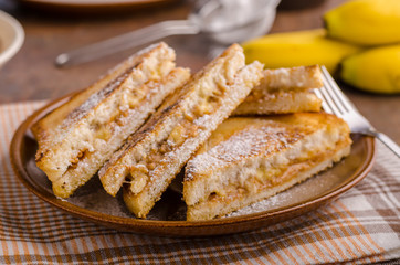 Peanut butter banana sandwich
