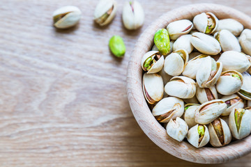 Roasted salted pistaсhio nuts healthy delicious. Pistachio texture