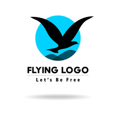 Bird logo 3d vector