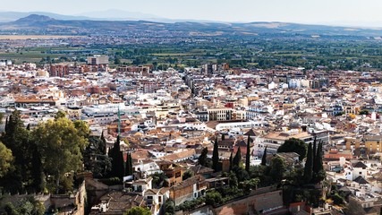 Panorama of Granada from the Alhambra, Spain