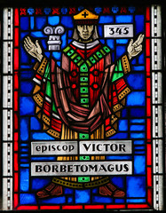 Stained Glass in Worms - Bishop Victor of Worms