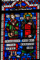 Stained Glass in Worms - Famous Jesuit Priests