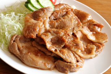 豚肉の生姜焼き　Sauteed pork with ginger sauce