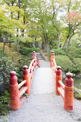 Fototapeta na wymiar Kyu-Yasuda garden in autumn