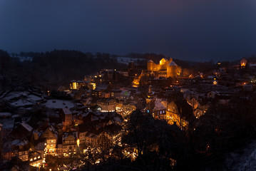 Winterly Monschau, Germany, during Christmas time