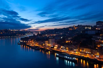Foto op Plexiglas Porto, Portigal, photo de nuit © Laura