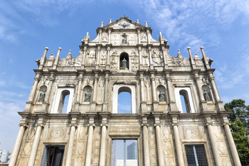 Fototapeta na wymiar The Ruins of St. Paul's in Macao