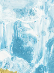 Obraz na płótnie Canvas Blue marble abstract hand painted background