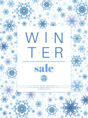 Winter Sale Banner Or Poster Template Design Background. - 183194378