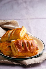 Mini pies with meat.style rustic