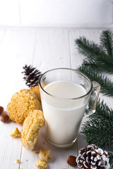 glass of milk and cookies left for Santa Claus specifically.