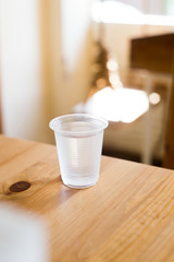 glass on the table