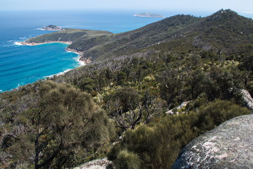 View on Tongue Point from Sparkes Lookout in Wilsons Promontory NP
