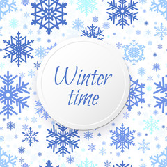 Snowflake christmas and new year seamless pattern vector illustration