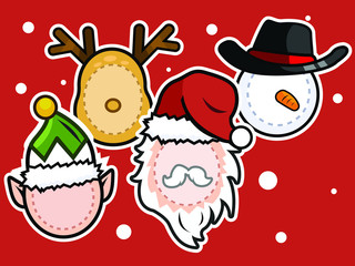 Christmas face mask santa, elf, snowman, reindeer
