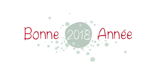 BONNE ANNÉE 2018 plat