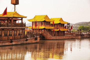 Naklejka premium three kingdoms scenic area wuxi