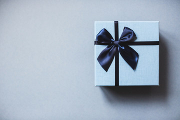 Gift box on a blue background.