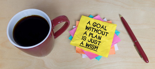 a goal without a plan is just a wish