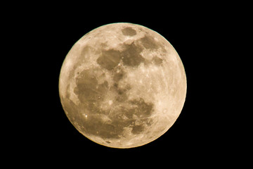 supper Full moon on night sky