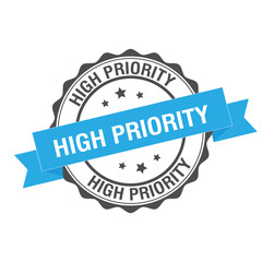 High priority stamp illustration
