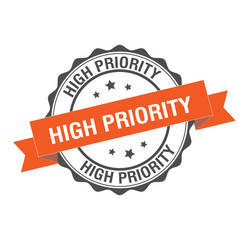 Obraz premium High priority stamp illustration