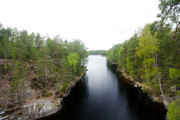 Beautiful landscape in the national park Repovesi, Finland, South Karelia.