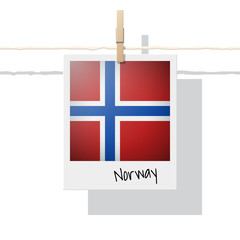 European country flag collection with photo of Norway flag , vector , illustration