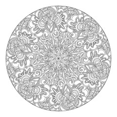 Circular pattern in the form of a mandala.