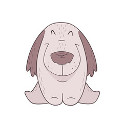 Beige dog with brown ears and nose (doodle)
