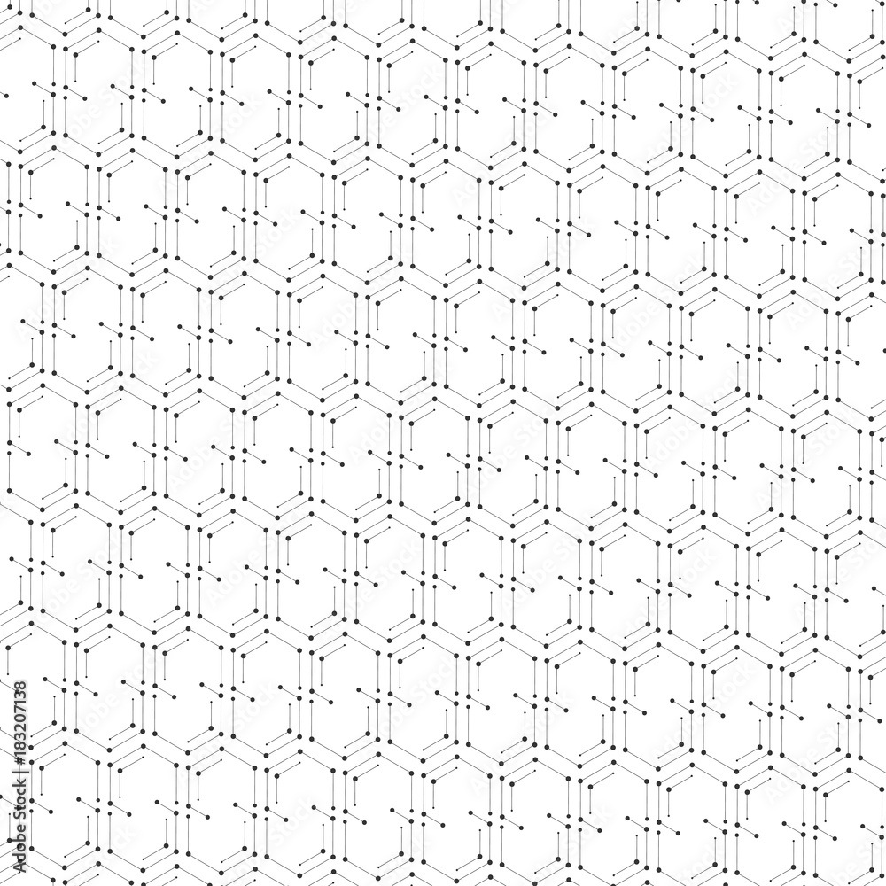 Poster Vector background of hexagons