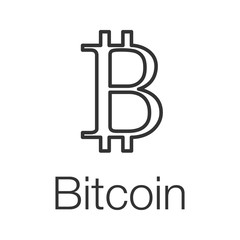 Bitcoin linear icon