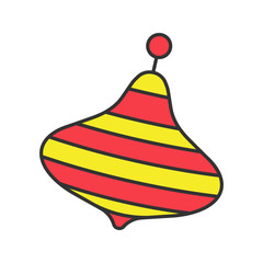 Humming top color icon