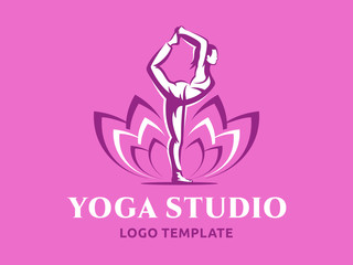 Yoga logo - vector illustration, emblem design